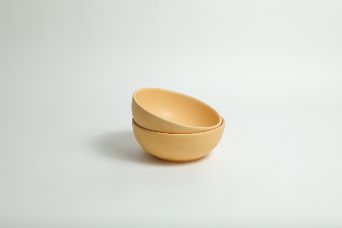 Yellow ceramic bowl (large)