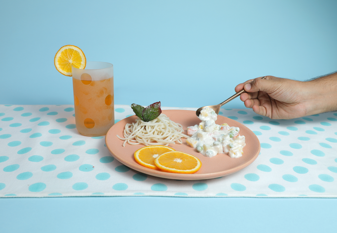 Peach ceramic plate (xtra large)